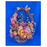 Autumn Pumpkin & Leaves Woven Basket Arrangement