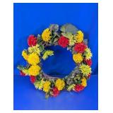 Vibrant Floral Grapevine Wreath Decor