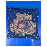 Vintage Teddy Bear Tapestry Pillow