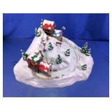 Vtg. Animated Holiday Ski Mountain Tabletop