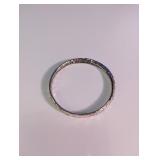 Silver Tone Inspirational Quote Bangle