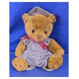 Vtg Train Engineer Teddy Bear Plush w/ Outfit
