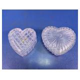 BLOCK Lead Crystal Heart Box & Heart Dish