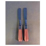 Patriotic American Flag Spreader Knives Set