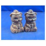 Vtg Scout Bear Salt & Pepper Shakers