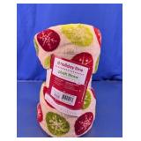 Holiday Time Christmas Snowflake Plush Throw