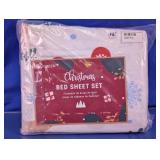GoGreen Christmas Queen Bed Sheet Set