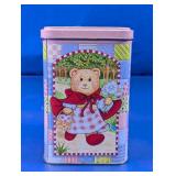 Teddy Bear Patchwork Metal Tin