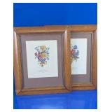Framed Vintage Botanical Floral Prints