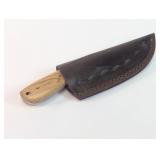 Damascus Steel Fixed Blade Knife & Sheath