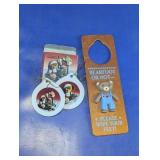 Bearfoot Bears Wooden Door Hanger & Ornaments Lot