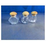 Glass Spice Jars with Wood Lids