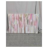 Pink & Gold Abstract Canvas Wall Art