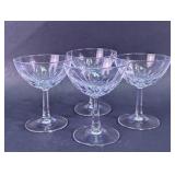 Faceted Glass Champagne Coupe Set