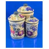 Casa Vero Hand-Painted Ceramic Canisters