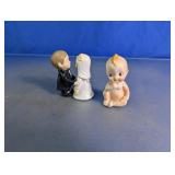 Vintage Bride Groom & Baby Figurine Lot