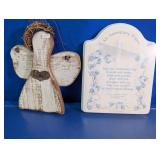 Wood Angel & Anniversary Prayer Plaque
