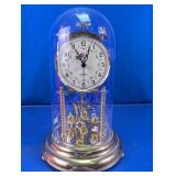 Elgin Quartz Anniversary Clock Glass Dome