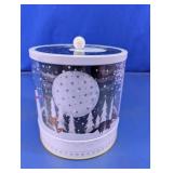 Christmas Santa & Reindeer Decorative Tin