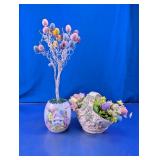 Floral Cat Pot & Decorative Basket Arrangements