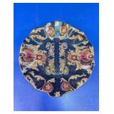 Vtg. Chinese Floral Scalloped Decorative Plate
