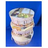 Wine & Fruit Decorative Nesting Boxes Trio