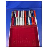 Vintage 8-Track Tapes Lot with Carrying Case