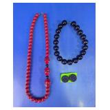Red & Black Beaded Jewelry Assortment