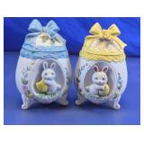 Vintage Easter Egg Bunny Jar