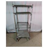 4-Tier Heavy-Duty Rolling Wire Utility Cart