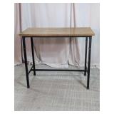 Wood-Grain Bar-Height Table