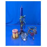 Vintage Candle Holders & Decor Set