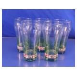 Vtg Coca-Cola Holiday Glass Cups
