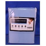 CGK Linens Queen Fitted Sheet Light Blue