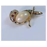 Vintage Owl Brooch Pin