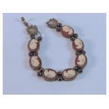Vintage Cameo Slide Bracelet 6.75"