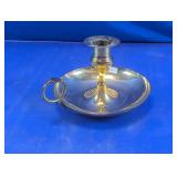 Vtg Brass Chamberstick Candle Holder