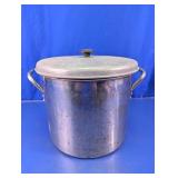 Vtg Aluminum Large Stock Pot with Lid