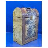 Vtg. Map & World Travel Double Wine Box Trunk