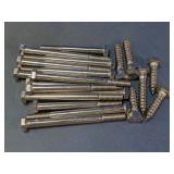 Assorted Steel Hex Bolts and Lag Screws Lot