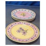 New Orleans Ceramic Floral Plates Set