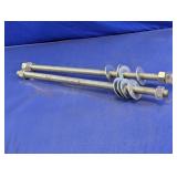 Heavy Duty Threaded Rods w/ Nuts Set