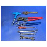 Assorted Hand Tools & Plumbing Wrenches Lot