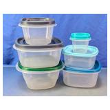 Assorted Plastic Food Storage Containers w/ Lids