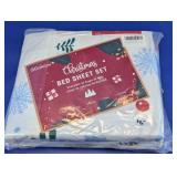 Go Green Christmas Queen Bed Sheet Set