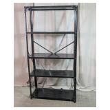 Black 5-Tier Metal Storage Shelving Unit