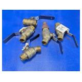 Brass Ball Valves & Hose Bibbs 3/4" Lot