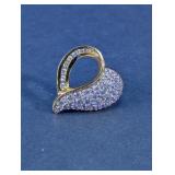 Vermeil 925 Heart CZ Pendant