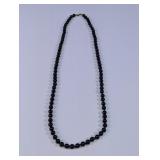 Vtg 30" Monet Jet Beaded Necklace