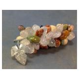 Polished Stone Grape Cluster Decorative Piece